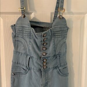 Y2K 90’s overalls Skinny jeans denim jumpsuit size L